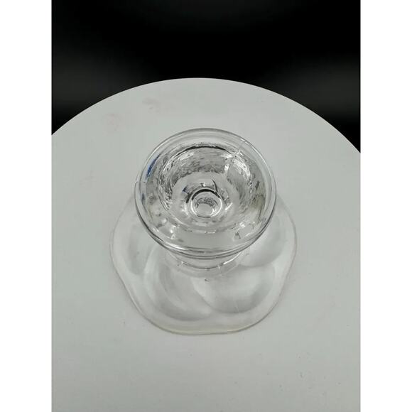 Vintage Nuutajarvi 1793 Wartsila Finland Water Lily Candlestick Holder - Picture 6 of 6